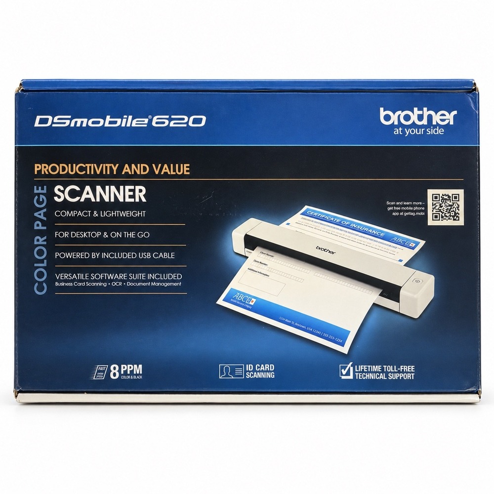 Brother DSmobile DS-620 Mobile Color Page Document Scanner USB Portable New